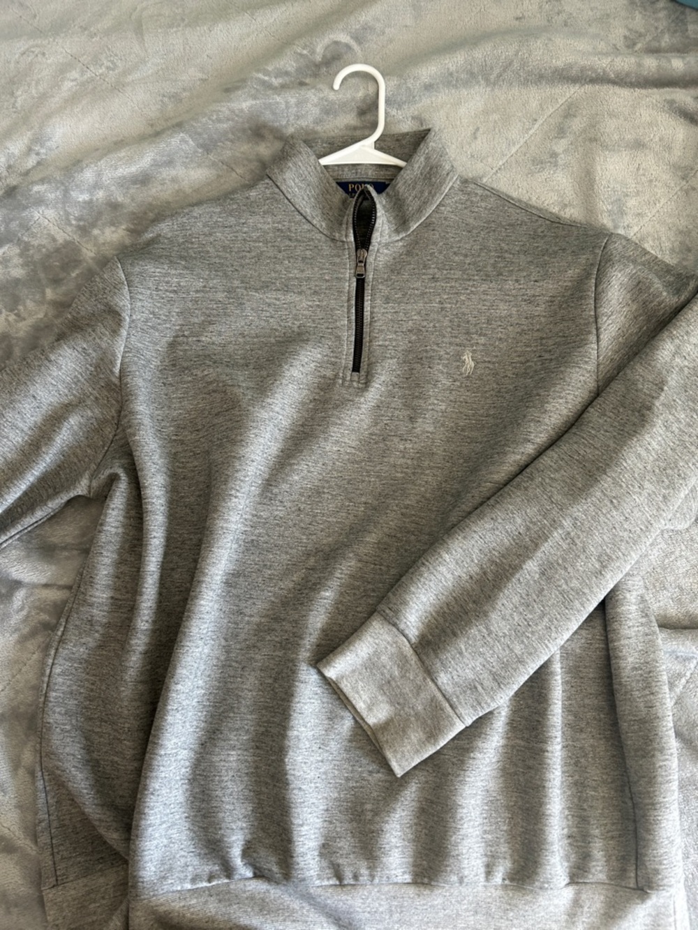 Polo by Ralph Lauren Heather Gray Quarter-Zip Pullover